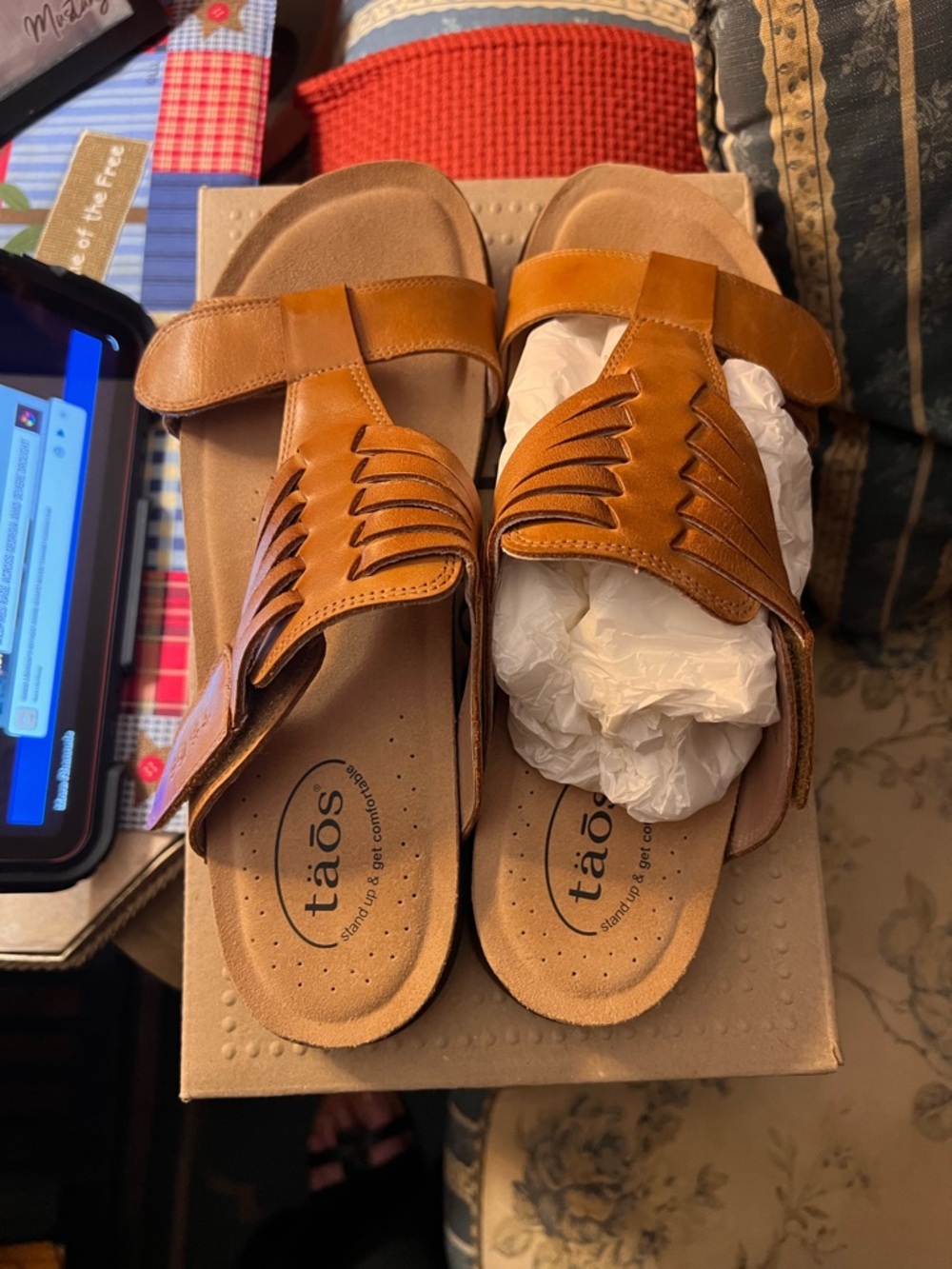 Taos Caramel Wonder Slide Sandals